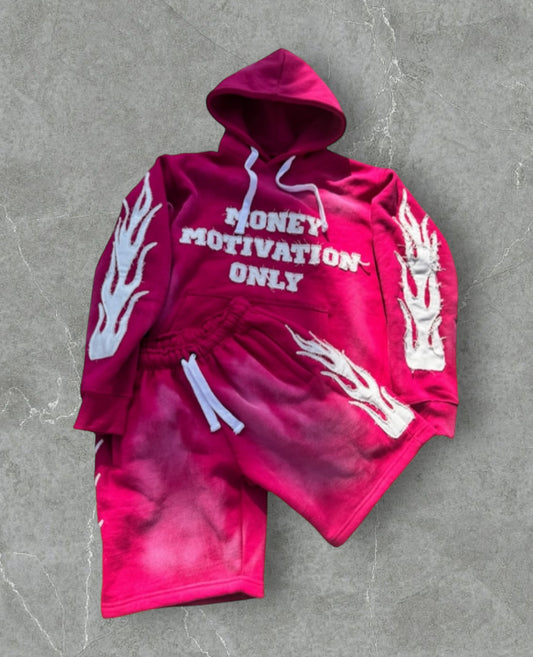 Pink “MMO Hoodie and Short set”