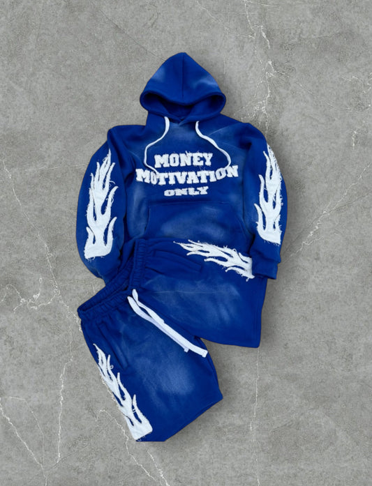 Blue “MMO Hoodie and Short set”